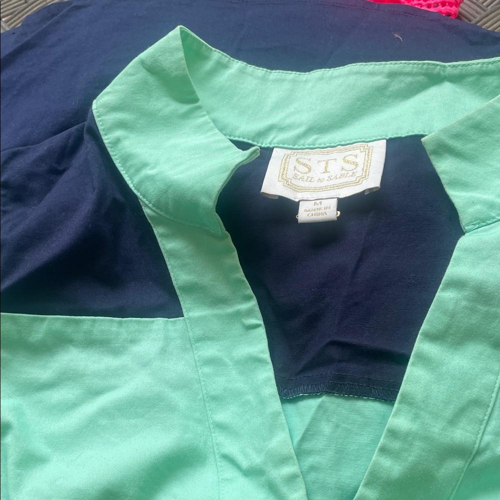 Sail to Sable Mint and Navy Dress